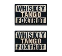 Zcketo 2 toppe ricamate divertenti a forma di whisky, tango, con gancio e anello, per vestiti, cappelli, zaini, divise, viaggi, giacca da motociclista