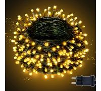 ZCLIKEU Catena di luci LED per esterni, 20 m, 200 LED con spina, 8 modalità, IP44, impermeabile, per interni ed esterni, con timer e funzione di memoria, per giardino, matrimonio, Natale, feste, calda