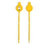 ZCLYHT 2 custodie in silicone per Airtag Bike Mount for Under Seat, Anti Theft Case Compatible, Mount Anywhere, 2 Pack Loop Holder for Luggage, Scooter (2 pezzi Yellew)