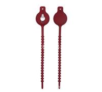 ZCLYHT 2 custodie in silicone per Airtag Bike Mount for Under Seat, Anti Theft Case Compatible, Mount Anywhere, 2 Pack Loop Holder for Luggage, Scooter (2 Pcs Wine Red)
