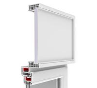 ZCM CASSONETTI-Cassonetto in PVC Multicamera, Coibentato per Tapparelle Avvolgibili, Pannello Sandwich in XPS, Ermetico, Incluse 6 Turboviti e Un Passacinghia in PVC, Colore Bianco Massa, 40x180cm