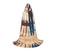 Zcmkjlg Boards On The Beach Costume da ballo in maschera con cappuccio mantello per adolescenti strega vampiro mago Halloween festa cosplay