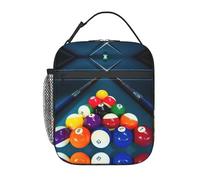 Zcmkjlg Borsa termica termica per il pranzo con stampa da biliardo, borsa termica per il pranzo, borsa termica per il pranzo, facile da pulire