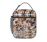 Zcmkjlg Borsa termica termica per il pranzo con stampa di cani da compagnia, borsa termica per il pranzo, borsa termica per il pranzo con facile pulizia