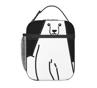Zcmkjlg Borsa termica termica per il pranzo, con stampa di orso polare, borsa termica per il pranzo, facile da pulire