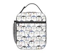 Zcmkjlg Borsa termica termica per il pranzo con stampa di pinguini, borsa termica per il pranzo, borsa termica per il pranzo, facile da pulire