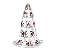 Zcmkjlg Cool Drum Set Masquerade Ball Outfit Capo con Cappuccio per Adolescenti Strega Vampiro Mago Halloween Party Cosplay