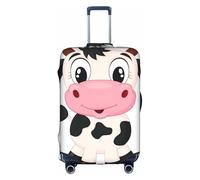Zcmkjlg Copertura elastica della valigia della stampa della mucca del latte dei cartoni animati per viaggi di lavoro, polvere con fori per la maniglia, grande copertura della valigia, bianco, XL