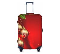 Zcmkjlg Copertura elastica per valigia con stampa di lanterna rossa natalizia per viaggi di lavoro, polvere con fori per maniglia, grande copertura per valigia, bianco, L