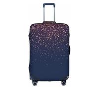 Zcmkjlg Copertura elastica per valigie blu navy con stampa cielo e stelle, per viaggi di lavoro, polvere con fori per maniglia, grande copertura per valigia, bianco, M