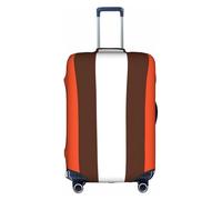 Zcmkjlg Copertura elastica per valigie con stampa a righe arancioni e bianche, per viaggi di lavoro, polvere con fori per maniglia, grande copertura per valigia, bianco, S