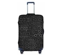 Zcmkjlg Copertura elastica per valigie con stampa astratta di scienza chimica, per viaggi di lavoro, polvere con fori per maniglia, grande copertura per valigia, bianco, M