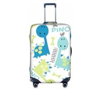 Zcmkjlg Copertura elastica per valigie con stampa di dinosauri per viaggi di lavoro, polvere con fori per maniglia, grande copertura per valigia, bianco, M