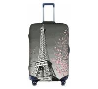 Zcmkjlg Copertura elastica per valigie con stampa Torre Eiffel di Parigi, per viaggi di lavoro, antipolvere con fori per maniglia, grande copertura per valigia, bianco, XL