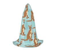 Zcmkjlg Divertente per canguro zoo ballo in maschera vestito mantello con cappuccio per adolescenti strega vampiro mago Halloween festa cosplay