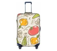 Zcmkjlg Frutta Verdura Stampa Copertura elastica della valigia per viaggi di lavoro di viaggio, polvere con fori per maniglia, grande copertura della valigia, bianco, M