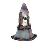 Zcmkjlg Historic Old Tower Bridge London Costume da ballo in maschera con cappuccio per adolescenti strega vampiro mago Halloween festa cosplay