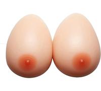 Zcoins 1 paio di protesi mammarie in silicone post-mastectomia forme del seno artificiali protesi mammarie false per donna, colore della pelle, colore della pelle beige, M(B, 600g/paio)