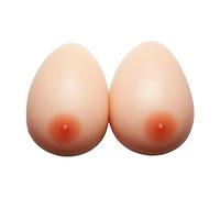 Zcoins 1 paio di seni postoperatori per mastectomia in silicone artificiale per donna, colore beige della pelle, XL (34DD/36D, 1000 g/coppia)