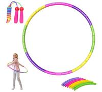 ZCOINS Hula Hoop - Set di corde per saltare per bambini dai 4 anni in su, pneumatici assemblati con 8 pezzi, diametro 70 cm, peso regolabile, per attività all'aria aperta, ginnastica