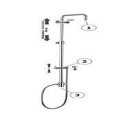 ZCOL686CRX Colonna doccia regolabile MINI MASTER MIX PAFFONI