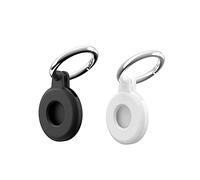 Zcooooool 2pcs Airtag Custodia Cover protettiva in silicone Pelle per Apple Airtags Porta etichetta lavabile, portachiavi Airtag, Airtag Cover,airtag accessori