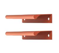 zcru004 Lega di Alluminio Maniglia Invisibile Pomelli per Porta Maniglione da Cucina Pomolo per Mobili Tiretti Manopole di Armadio 2 Pezzi (Orange,Length 120mm)