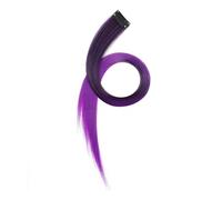 ZCSLD 22CM 20 pezzi pezzi di capelli colorati sfumati blu/rosa per le donne parrucche sfumate di colore parrucche sintetiche feste di viaggio carnevale