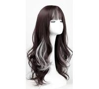 ZCSLD 50CM 5 Pezzi Pezzi di Capelli Colorati in Lino Oro/Blu Zaffiro per Donne Pezzi di Capelli Colorati per Donne Clip in Viaggi, Feste, Carnevale