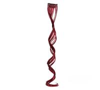 ZCSLD 50CM 5 Pezzi Pezzi di Capelli Colorati Rosa/Viola per Donna Pezzi di Capelli Colorati per Donna Clip in Feste di Viaggio Carnevale