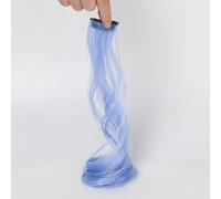 ZCSLD 55CM 10 pezzi bianco tè grigio/verde legno grigio pezzi di capelli colorati per le donne parrucche sfumate di colore, parrucche sintetiche capelli ricci finti
