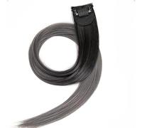 ZCSLD 60CM 5 pezzi sfumatura grigio nebbia blu pezzi di capelli colorati per le donne pezzi di capelli colorati per le donne clip in feste di viaggio carnevale