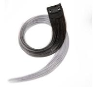 ZCSLD 60CM 5 pezzi sfumatura grigio nebbia blu pezzi di capelli colorati per le donne pezzi di capelli colorati per le donne clip in feste di viaggio carnevale