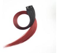 ZCSLD 60CM 5 pezzi sfumatura grigio nebbia blu pezzi di capelli colorati per le donne pezzi di capelli colorati per le donne clip in feste di viaggio carnevale