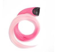 ZCSLD 60CM 5 pezzi sfumatura grigio nebbia blu pezzi di capelli colorati per le donne pezzi di capelli colorati per le donne clip in feste di viaggio carnevale