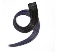 ZCSLD 60CM 5 pezzi sfumatura grigio nebbia blu pezzi di capelli colorati per le donne pezzi di capelli colorati per le donne clip in feste di viaggio carnevale
