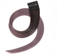 ZCSLD 60CM 5 pezzi sfumatura grigio nebbia blu pezzi di capelli colorati per le donne pezzi di capelli colorati per le donne clip in feste di viaggio carnevale