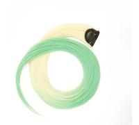 ZCSLD 60CM 5 pezzi sfumatura grigio nebbia blu pezzi di capelli colorati per le donne pezzi di capelli colorati per le donne clip in feste di viaggio carnevale
