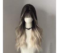 ZCSLD 65CM Marrone * Parrucche sfumate di colore platino Parrucche sintetiche Accessori per capelli per ragazze sulla festa quotidiana Parrucche anime per le donne