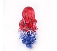 ZCSLD 70-75CM oro/rosa chiaro parrucche sfumate di colore parrucche sintetiche parrucche per le donne parrucca cosplay piena di colore riccio posticci per feste quotidiane