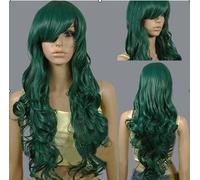 ZCSLD Parrucche Sfumate di Colore Blu/Rosso 80CM, Parrucche Sintetiche Parrucche per Donne Accessori per Capelli per Ragazze Ricci Sulla Festa Quotidiana