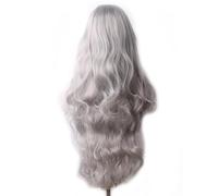 ZCSLD Parrucche Sfumate di Colore Blu/Rosso 80CM, Parrucche Sintetiche Parrucche per Donne Accessori per Capelli per Ragazze Ricci Sulla Festa Quotidiana