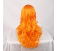 ZCSLD Parrucche Sfumate di Colore Blu/Rosso 80CM, Parrucche Sintetiche Parrucche per Donne Accessori per Capelli per Ragazze Ricci Sulla Festa Quotidiana