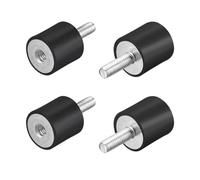 ZCSOWE M6 Maschio Femmina Gomma Supporti, Vibrazione Isolatori, Antiurto Ammortizzatore 25mm x 20mm 4pz