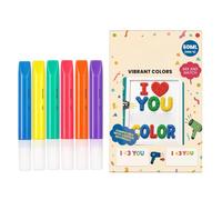 ZCSXK Penna Artistica 3D a Rilievo 6 Pezzi Pennarelli Da Pittura Decorativi | Pennarelli per Scrapbook E Pittura Adatto a Bambini Ragazze Studenti Compleanni Scuola Sala Creativa