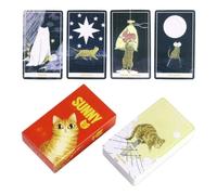 ZCSXK Set di Carte da Attività Interattiva a Tema Gatto per Feste | Carte Divinatorie per Serate tra Adulti Campeggio Picnic Dormitorio Viaggio Riunioni Domestiche