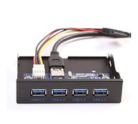 ZCTL USB 3.0 Pannello Frontale PC Caso Floppy Drive Bay Connettore sulla Scheda Madre 4 Porte USB 3.0 Super Speed Pannello Frontale 3.5 Pollice espansione Bay a 20 Pin MoBo Staffa Cavo Metallo USB Hub