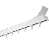 ZCX Binario per tenda da soffitto Self Adhesive Ceiling Aluminum Curtain Track Set, No Drill Curtain Railing (Color : White, Size : 3.5m/11.5ft)