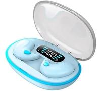 ZCXCsfp Auricolari invisibili per dormire senza fili, IPX5, impermeabili, Bluetooth 5.3, controllo touch con custodia di ricarica wireless, doppia cancellazione del rumore, micro auricolari senza