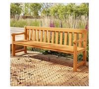 ZCXMNL Panca da giardino per esterni, 100% legno massiccio, extra spessa, panca a corona, per balcone e patio (giallo, 120 x 45 x 80 cm)